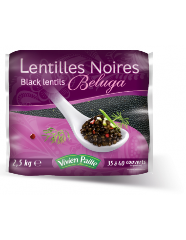 Lentilles noires s ches Beluga 2,5 kg