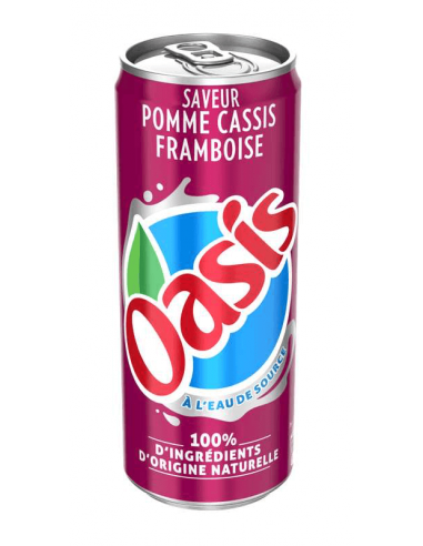Oasis pomme/cassis 24 boîtes de 33 cl