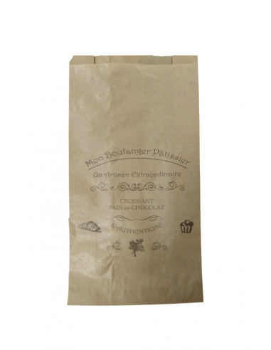 Sacs croissant 102 kraft brun imprim...