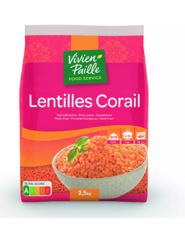 Lentilles corail en sac de 2.5 kg       