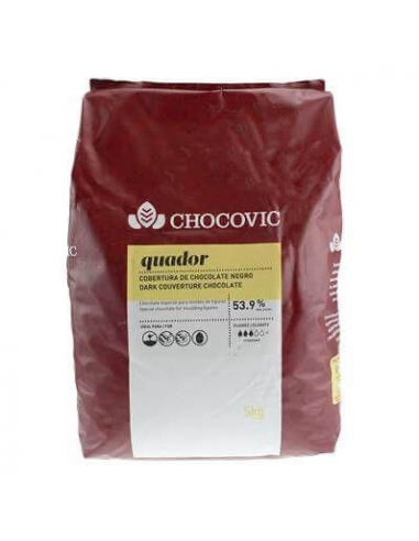 Chocovic Quador couverture noire 53% 5kg